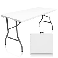 Bi-Fold Plastic Folding Table, 5 FT Folding Table,
