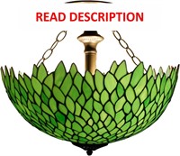 $167  Tiffany Green Wisteria Ceiling Lamp 16x15