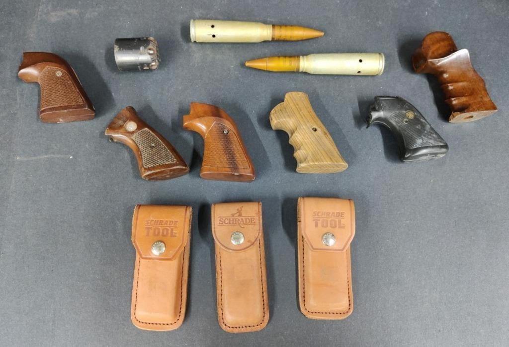 (Y) Wooden Revolver Grips, Rifle Grips, 6 Shot