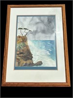 Framed signed Robert Bronsdon water color painting