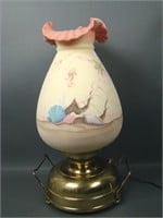 Fenton 1986 Burmese "Sea Dreams" Decorated Lamp