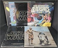 (Y) Lot Of 7 Vinyl Records, Star Wars And Outer