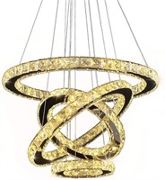 $149  Crystal Chandelier  4 Rings  Warm White 4r