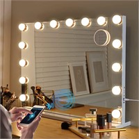 $130  Fenair Vanity Mirror  Bluetooth  15 Bulbs