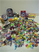 Tub of toys, collectibles, and smalls. Kinder Egg