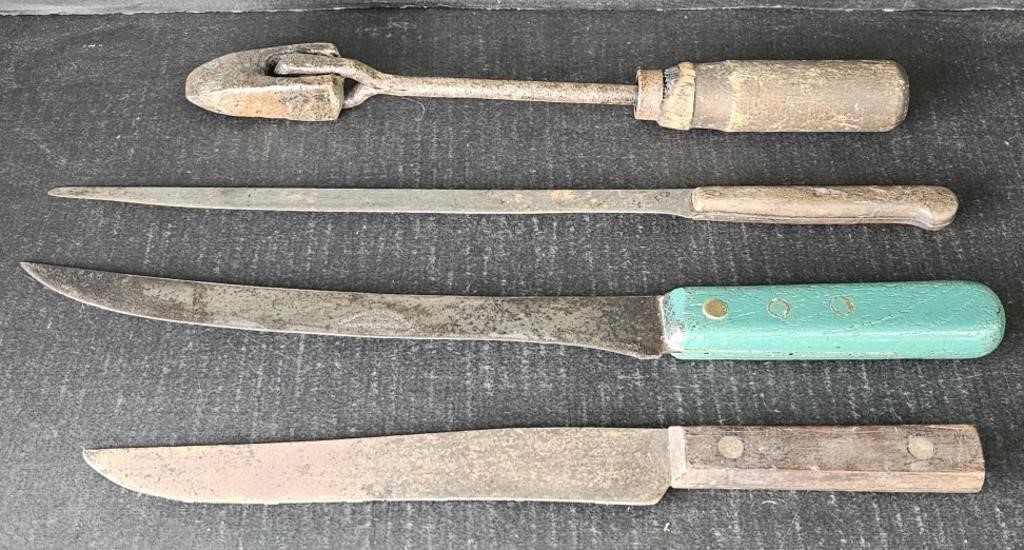 (AB) Antique Soldering Iron And Vintage Kitchen