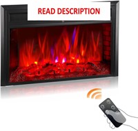 $180  28 Electric Fireplace Insert  Black  750W