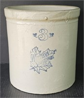 (AB) Antique Western Stoneware 3 Gallon Crock