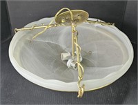 (AB) Frosted Glass Dome Light Fixture, 10" Deep x
