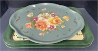 (AE) Floral Serving Platter, Two Greenary