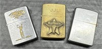 (F) Mixed Lot of Zippo Lighters. Bidding 3x the