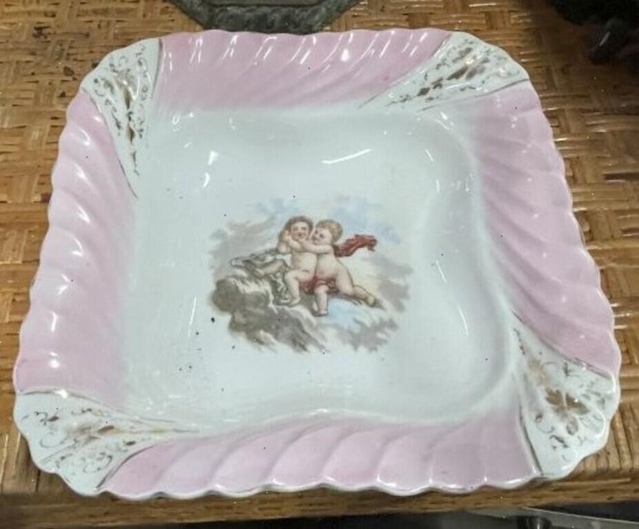 Antique MPM China Cherub Serving Bowl