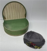 (F) Vintage Hat with Hat Box.