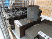 4 Solid Steel Press Blocks 100x100x130mm