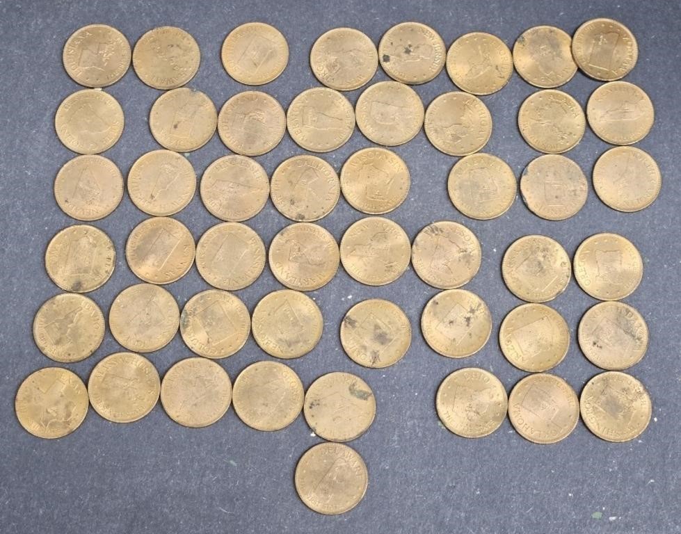 (F) Commemorative State Coins 49 Coins Total.