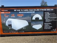 TMG 30'x60' Fabric Peak Storage Shelter
