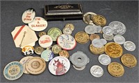 (F) Lot Includes Dues Pins From 1939-40, Souvenir