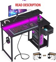 $120  40 Gaming Desk with LED  Power Outlet
