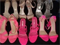 6 pairs of women size 8 shoes heels