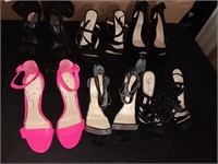6 pair of Jessica Simpson size 8 shoes, heels.