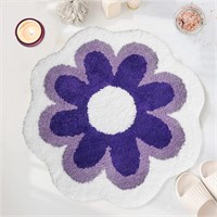 Flower Bath Mat, Purple
