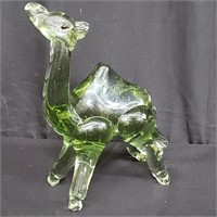Hand blown art glass camel figural
