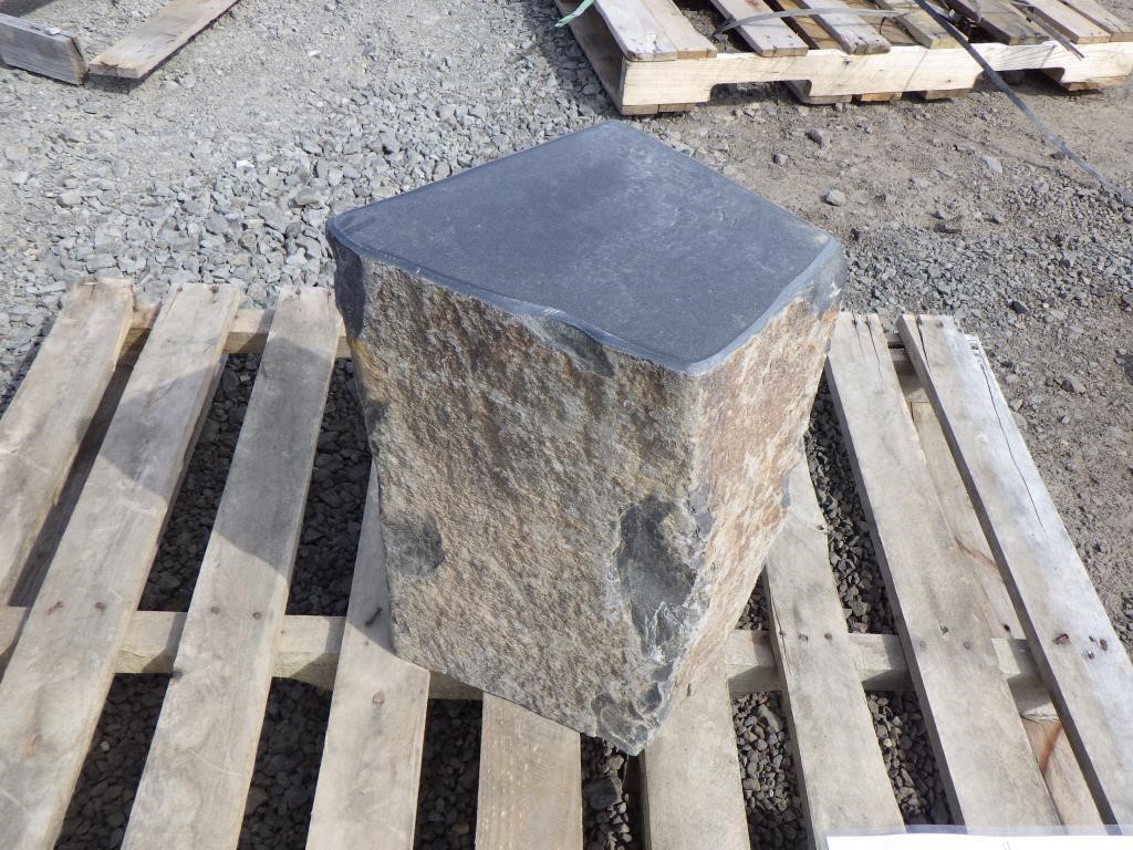 Natural Black Basalt Stool