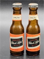 Vtg Carling Black Label Beer Salt & Pepper Shakers