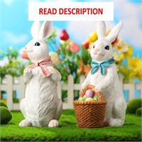 $29  2 Pcs 12 Inch Large Easter Bunny Figurines