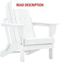 $130  HDPE All-Weather Adirondack Chair  Foldable