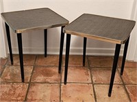 (2) Square Metal Side Tables