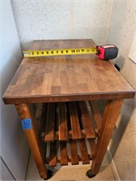 Wooden Rolling Table/Cart