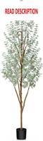 $60  6FT Artificial Eucalyptus Tree for Indoor Use