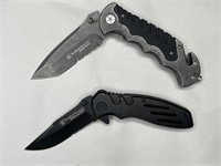 Two smith and Wesson edc folding pocket knives