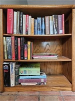 Oak Bookcase Plus Books. 32 X 13¼ X 36 "