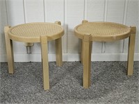 (2) Vintage Plastic Small Round Tables