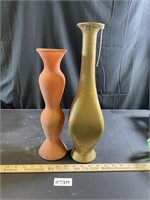 Vases - Gold and Orangey Pink