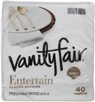 8 PACKS - Vanity Fair Entertain Paper Napkins 40ct