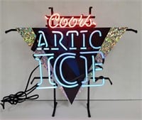 (QQ) Coors Artic Ice Neon Sign, 2 tone with