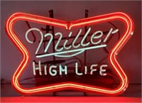 (QQ) Miller High Life Neon Sign, Flashing 2 tone,