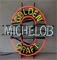 (QQ) Michelob Golden Draft Neon Sign, 3 tone, 24