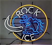 (QQ) Rock Ice Neon Sign, 3 tone, 25 1/4" W x 23"