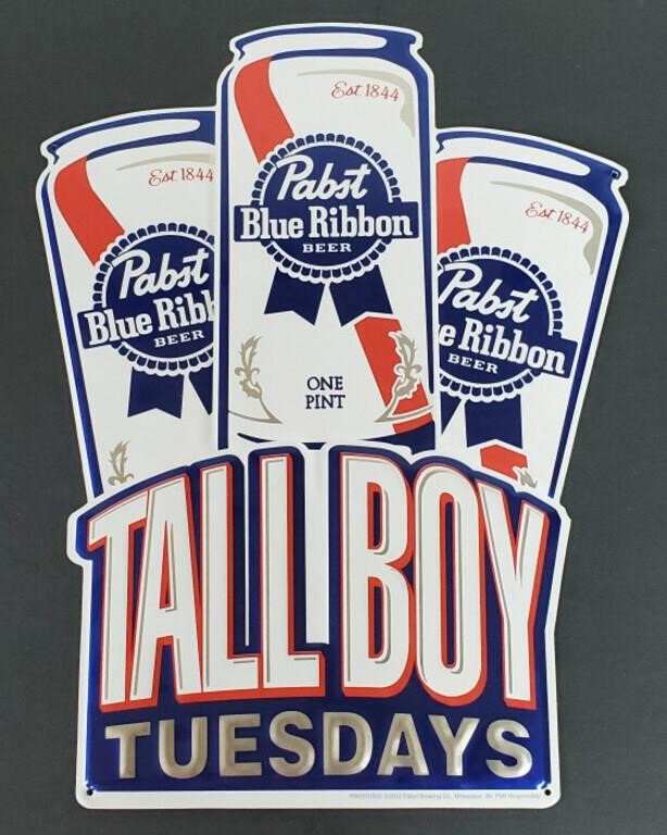 (QQ) Pabst Blue Ribbon Tall Boy Tuesdays Metal