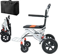 $283  Folding Wheelchair  12in PU Wheel  w/ Bag