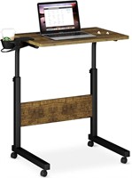 $60  Klvied Mobile Desk  Walnut  with Cup Holder