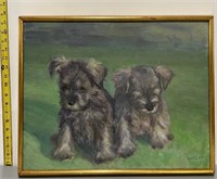 Schnauzer Puppy Painting by Yuki '84