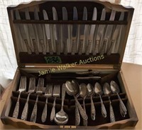 National Silver Aa Plus Flatware With Case.
