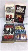 D3) FOUR PATRICIA CORNWELL PAPERBACKS, ALL