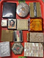 12 Compacts, Cigarette Cases Etc. Mother Of Pearl