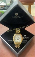 New Men's Croton Watch. Mother Of Pearl Dial. Day